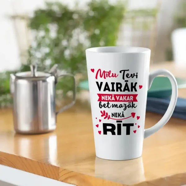 Krūze Big Latte "Mīlu Tevi vairāk"